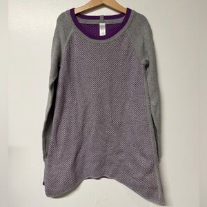Ivivva Purple and Gray Knit Sweater size 10